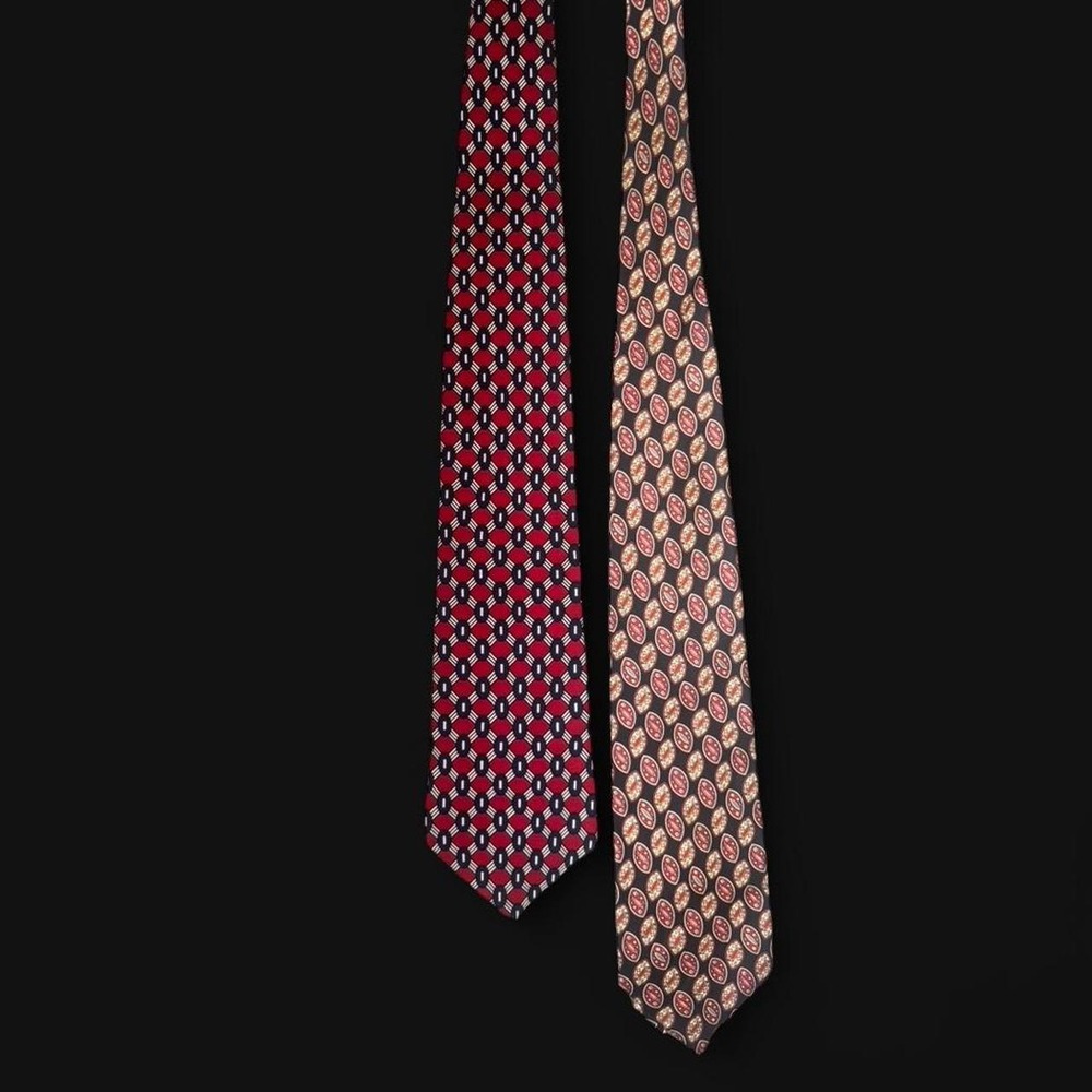 Vintage Bert Pulitzer 100% Silk Geometric Diamond Tie 👔